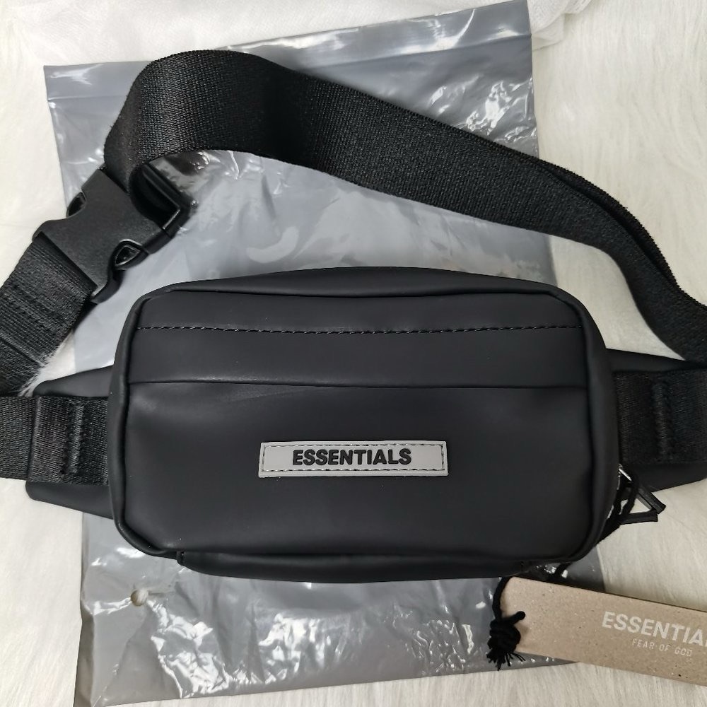 Essentials Black Crossbody Belt Bag